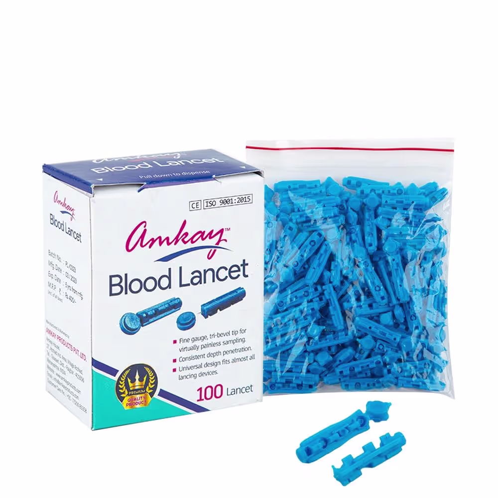 Amkey Blood Lancet (Blue & Whire)