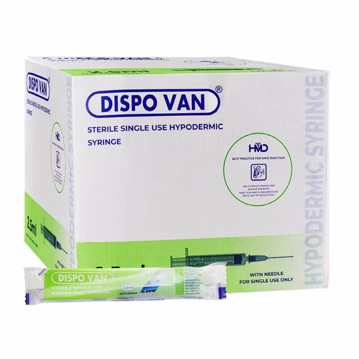 Dispovan 2.5ml Syringe with Needle