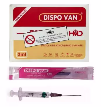 Dispovan 3ml Syringe with Needle